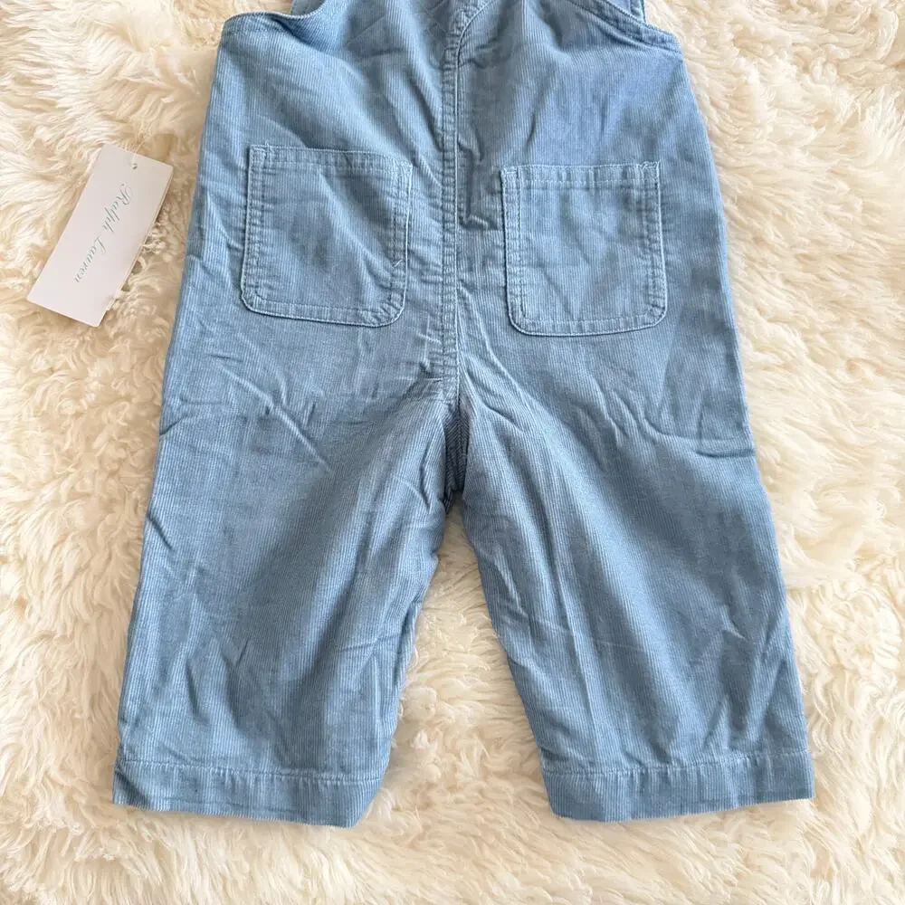NEW Ralph Lauren Blue Corduroy Overall